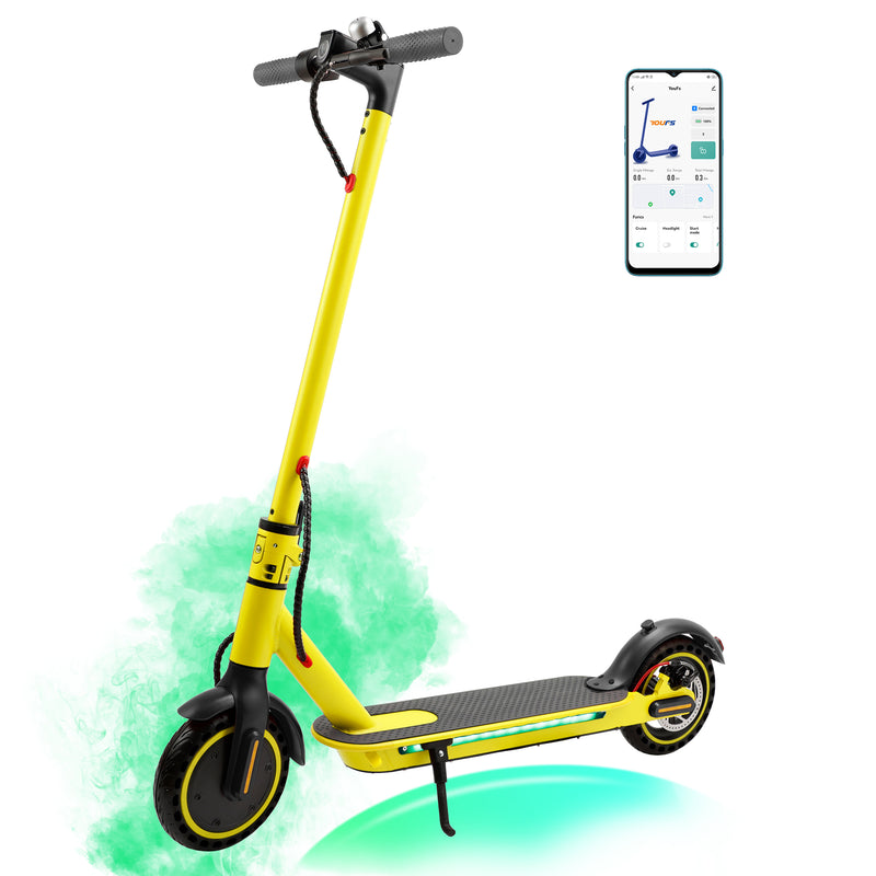 Scooters elétricas dobráveis ​​de 8,5 "com APP, 350 W, 35 km, 30 km/h, viajando na cidade