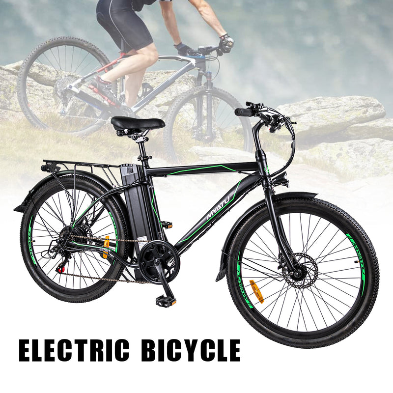 26" 36V 12,5AH 250W 6-växlad mountainbike elcykel