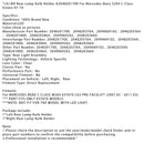 2007–2010 Mercedes-Benz S204 C Kombi LH + RH Turn Light Version A2048201700