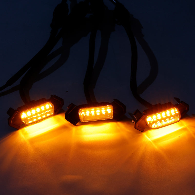 2016-2023 Toyota Tacoma Smoked Lens Amber Light Front Grille LED Light Kit