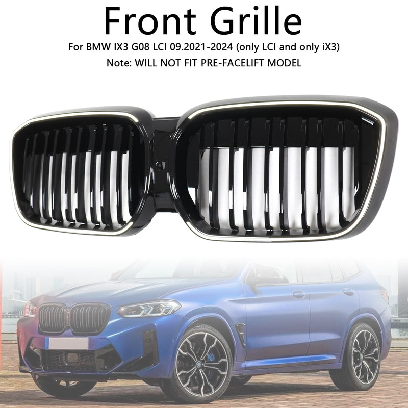 2022-2024 BMW IX3 G08 LCI DOUBLELLAME FRONT CRILL BLACK GLILLY