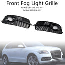 Frontstoßstange Nebelscheinwerfer Grill Grille Fit Audi Q5 S-Line SQ5 2013-2017 Schwarz