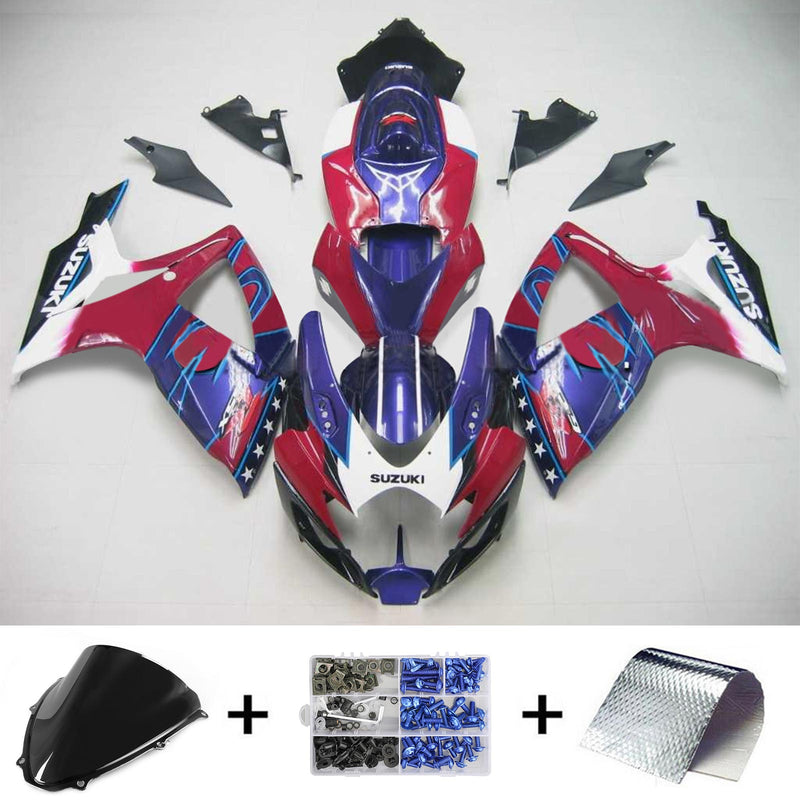 2006-2007 K6 Suzuki GSXR 600/750 Kit de carenagem de injeção de corpo de plástico