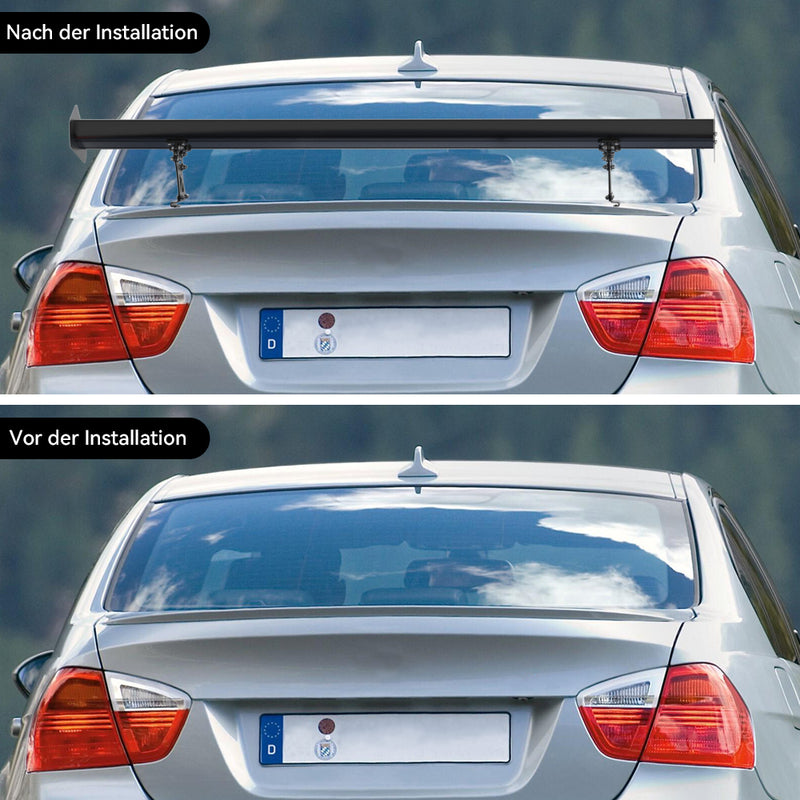 Spoiler de corrida de asa traseira de alumínio GT leve e ajustável universal genérico