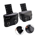 Universell sadelväska sida förvaringssvåse pu bagage svart 28L för motorcykel