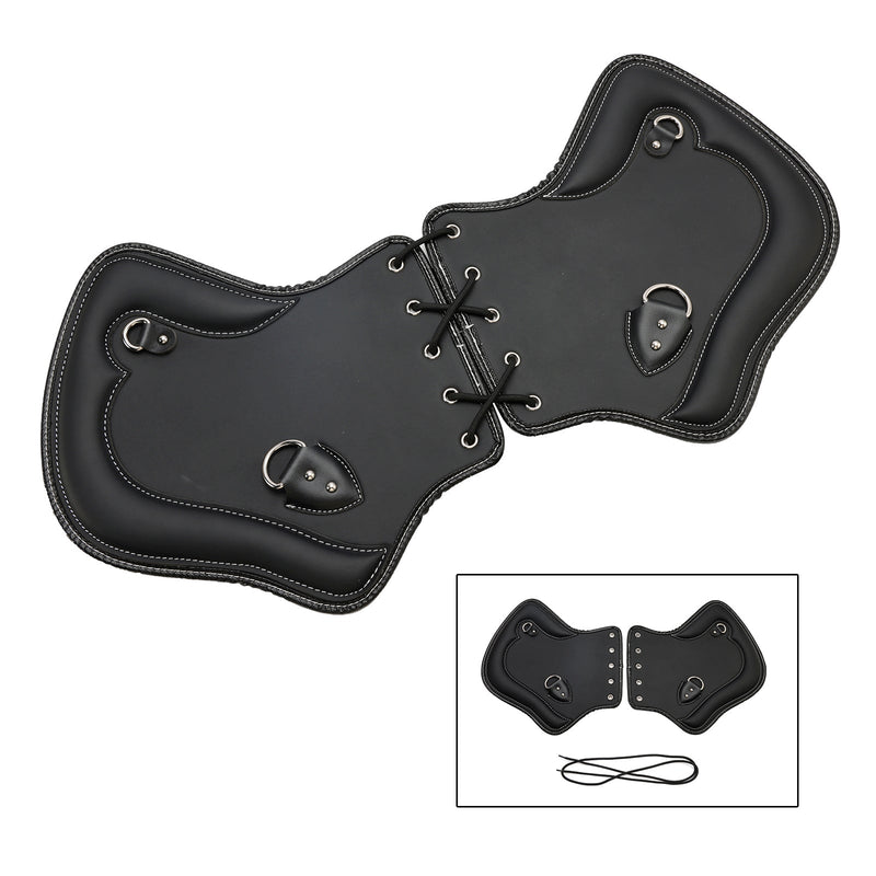 1985–2017 Touring, Softail, Dyna oder Sportster Bikes Paar CNC Hitzeschild Sattelschutz Schwarzbraun
