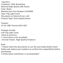 2018-2021 GMC Terrain Left Side Bumper Fog Light Cover 23394896