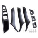 7x Schwarz Innen Tür Panel Griff Pull Trim Abdeckung Für BMW 5 Series F10 F11 10-16