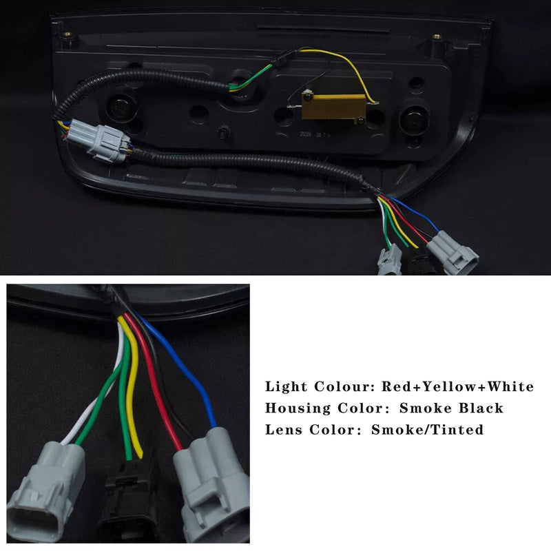 2005–2012 Nissan Navara D40 Frontier Bagerste LED baglys Lampepar Røg