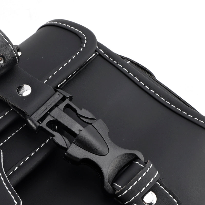 Universal Satteltasche Seite Aufbewahrungstasche Pannier Gepäck Pu Für Motorrad Schwarz
