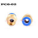 10 stk 6 mm 1/4" pneumatisk tryklufttilslutningsstiktilslutningsstik