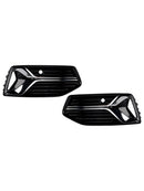2019-2023 Audi A6 C8 2PCS Front Bumper Fog Light Cover Grille Grill 4K0807647