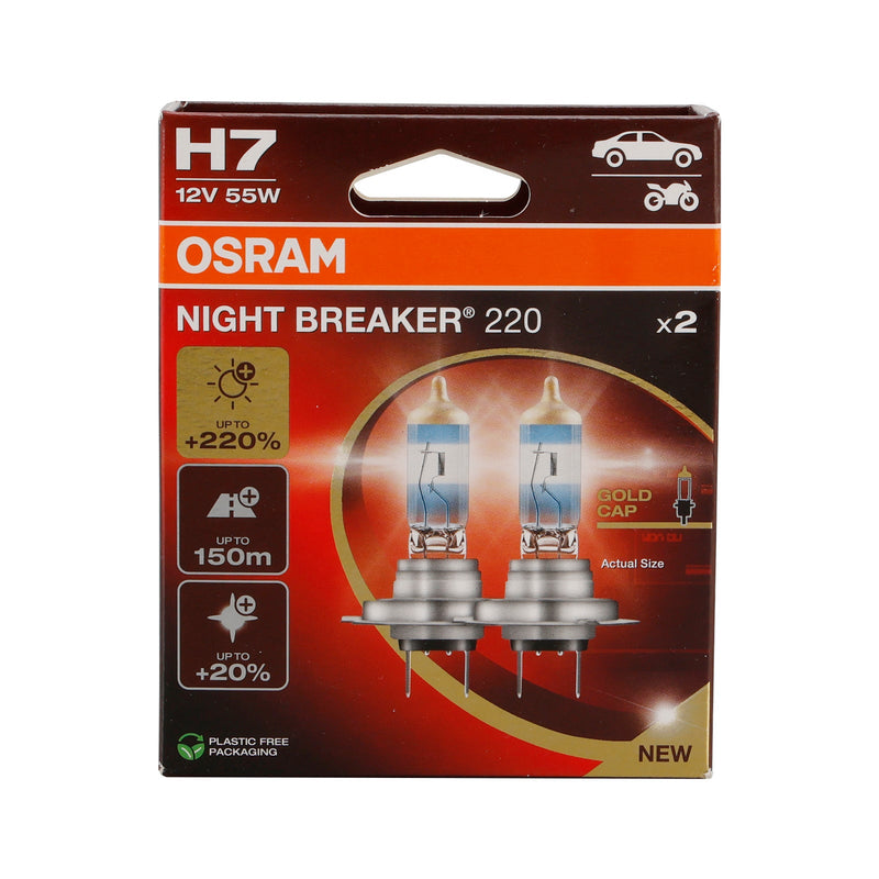 2 STÜCKE Autolampe Night Breaker H7 64210NB220 12 V 55 Watt Für OSRAM