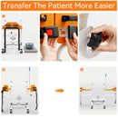 Silla hidráulica con un asiento compartido y altura ajustable: altura giratoria de 180 ° y ajustable