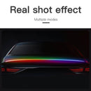 Car Tail Streamer Lamp Carbon Fiber LED Light Rear Wing Spoiler Lip Brake Trunk Multicolour 1.3M