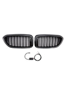 Doppellamellen-Nierengrill in Hochglanzschwarz, passend für BMW 5er G30 G31 2017-2020