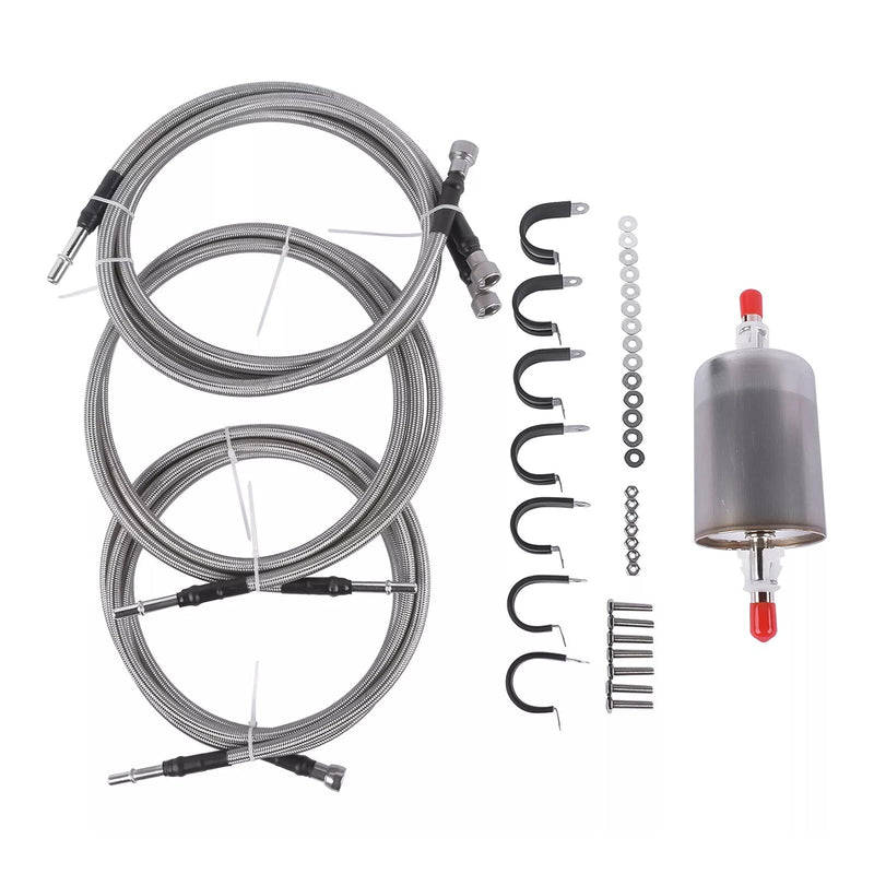 2001-2003 GMC Sierra 3500 Edelstahl-geflochtenes Kraftstoffleitungs-Kit 819-840 Quick Fix