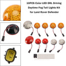 10-piece LED daytime running light set (colors) for Land Rover Defender 90/110 (1983–1990)