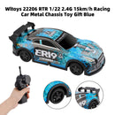 Wltoys 22206 RTR 1/22 2,4G 15km/h Rennwagen Metallchassis Spielzeug Geschenk Blau