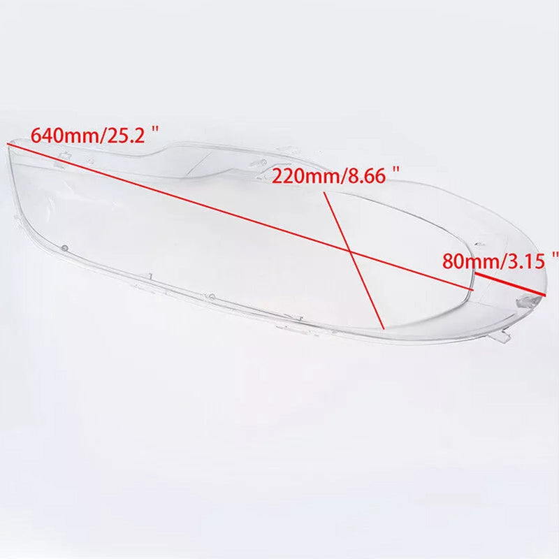 2007–2013 BMW X5 E70 2 Stück klare Scheinwerferlinse Abdeckung Scheinwerfer links + rechts