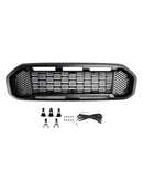 Černá mřížka předního nárazníku pro Ford Ranger T8 2019-2023 W/LED světlo
