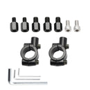 SCHWARZES, RUNDES PAAR LENKERSPIEGEL SUPERBIKE SUPERMOTO LENKERENDSPIEGEL M8 M10