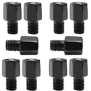 10x moottoripyörän pinnasovitin, 8mm oikea puoli naaras 10mm oikea puoli uros