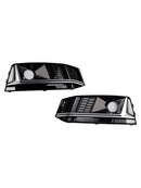 2016–2019 Audi A4 B9 S4 2-teiliger Nebelscheinwerfergrill in Schwarzchrom für die Frontstoßstange