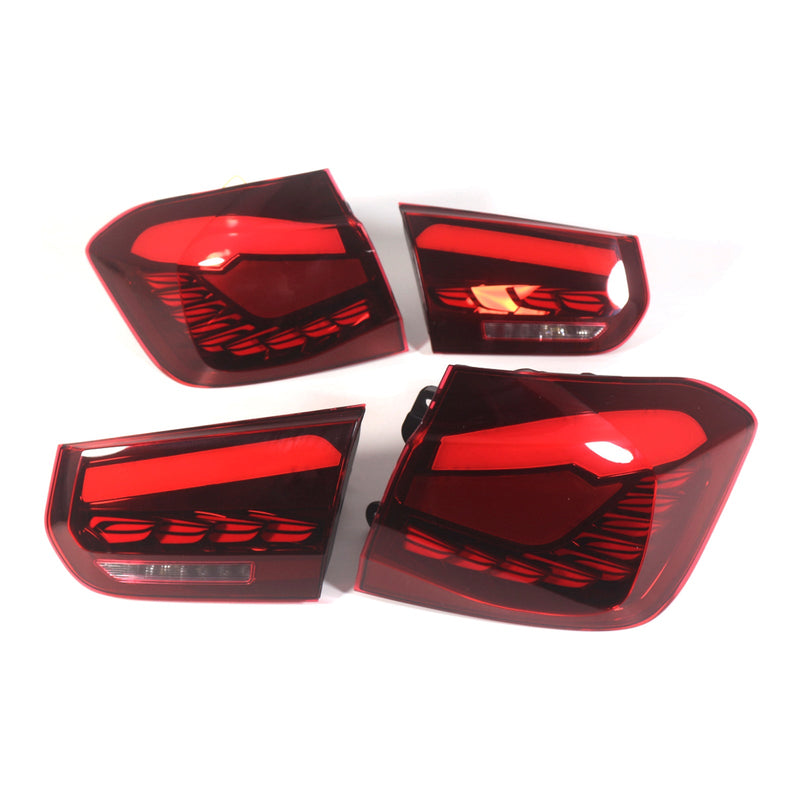 2012–2018 BMW 3er F30 F35 F80 L&amp;R rote LED-Rückleuchten, Rückleuchtenbaugruppe 63217313039 63217372793