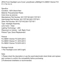 2010-2013 BMW 5 F10 F11 F18 2 STÜCKE Frontscheinwerfer Objektivabdeckung Lampenschirm L&amp;R 63117271912 63117271911