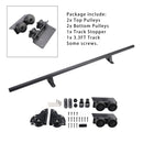 Rolling Library Sliding Ladder Hardware Kit med broms 3,3 ft rund rör