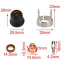 24Pcs IPT40 Plasma Schneiden Taschenlampe Spitze Elektrode Verbrauchs Für CUT-55DS CUT-65DS