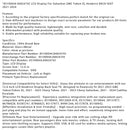 2021-2023 CHEVY Suburban LCD-Anzeige 85100044 84824745 DD126EA-01A