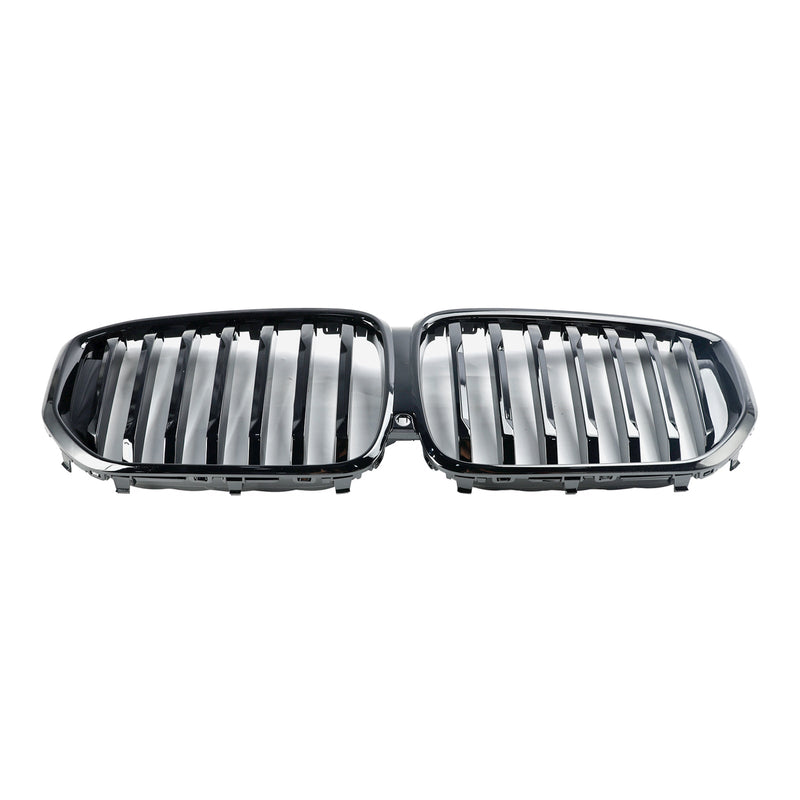 2024+ BMW G05 LCI X5 Single Line radiatorgrill blank svart for støtfangeren foran