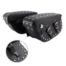 Universell sadelväska sida förvaringssvåse pu bagage svart 80L för motorcykel