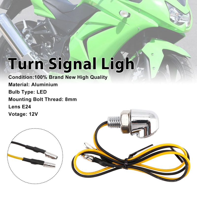 12V LED Blinker Anzeige Licht 8mm Universal Motorrad Für Honda