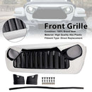 Forreste kofangergrill, hvid &amp; sort, egnet til Jeep Wrangler JL JT (2018–2023)