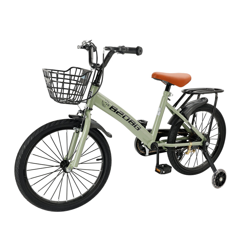 18" Kinderfahrrad für 7-9 Jahre mit Hilfsrädern