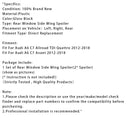 2012–2018 Audi A6 C7 Allroad Avant schwarz glänzend Paar Heckscheibe Seitenflügel Spoiler