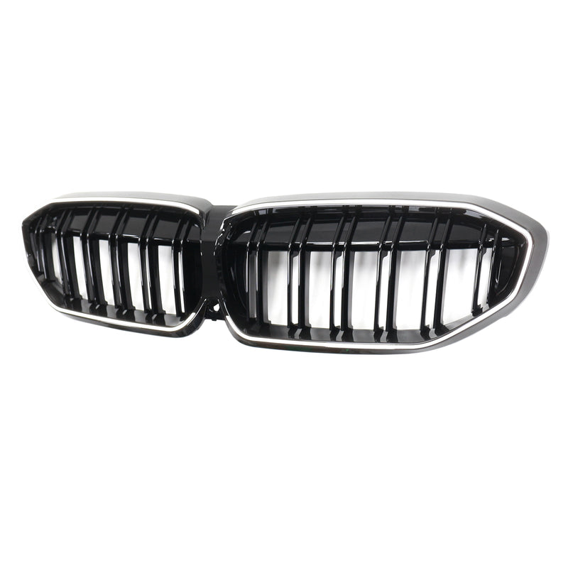 2019–2022 BMW 3 Series G20 DoubleLame Renal Grille, negro, 51138072085