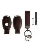 Benz GLC GLK CLS GLA CLA AMG Legierung Aluminium TPU Autoschlüssel Braun Hülle Cover