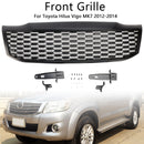 2012-2014 Toyota Hilux Vigo MK7 Mattsvart främre stötfångargrill