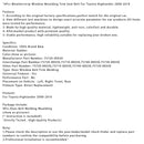 2008–2010 Toyota Highlander 4 Stück Weatherstrip Fenster Moulding Trim Dichtung Gürtel