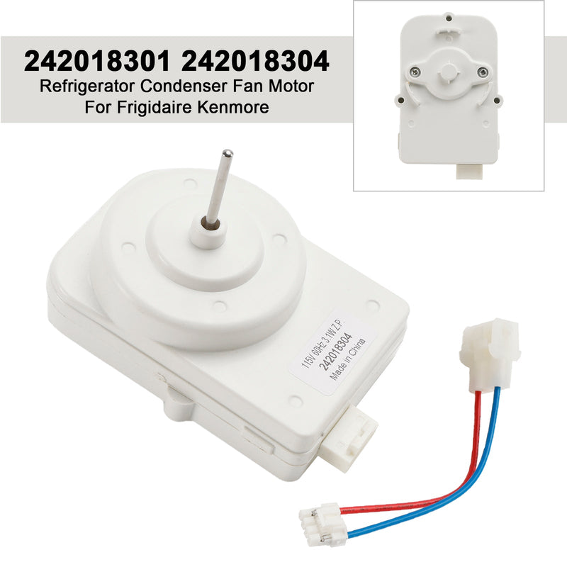 Motor de ventilador condensador de geladeira 242018301 242018304 para Frigidaire Kenmore