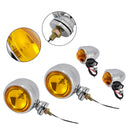 Motorcycle Beam Headlight Fog Lamp Custom Chrome