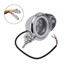 #D62 Headlight Lamp Spotlight Universal Coler Switch Fits Chrome For Motorcycle