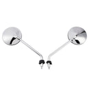 Chrome Rearview Mirror Set For Vespa LX 50 2T/4T & LX 125 & LX 150 2005-2013
