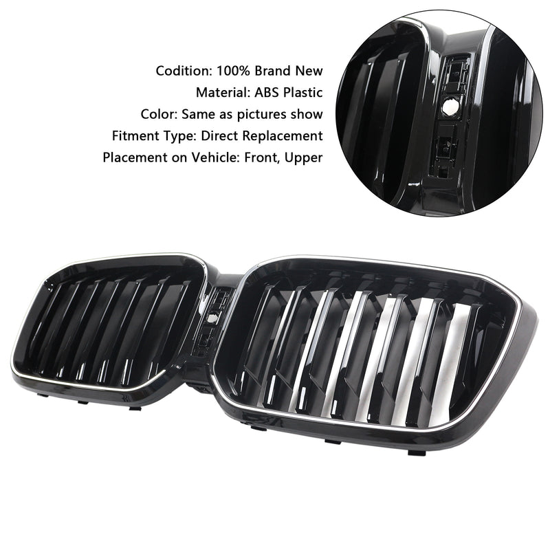 2022-2025 BMW X3 G01 X4 G02 Glans sort renal grill