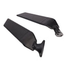 Black wing fin rearview mirrors for Honda CBR600F 2011-2014 and CBR650R 2019-2023