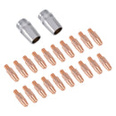 20 X Kontaktspitzen 2 X Düse 186405 Für Miller Spoolmate 100/185/3035 Spool Gun